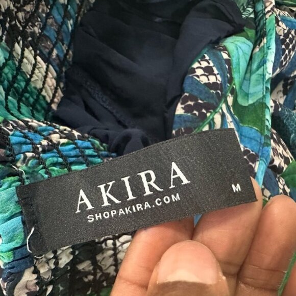 AKIRA GREEN FLORAL PRINT MAXI SKIRT/ PRELOVED/MEDIUM - Picture 5 of 5